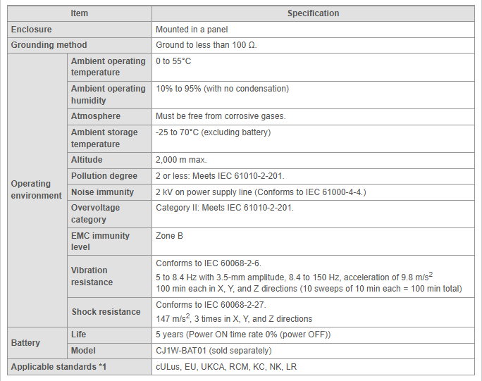 General Specifications
