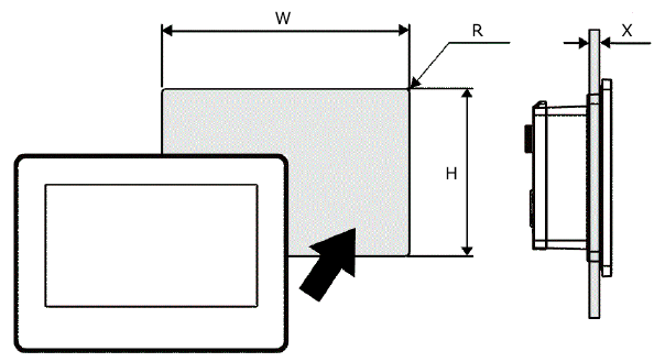 proface hmi dimensions 2 1