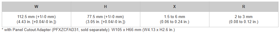 proface hmi dimensions 3