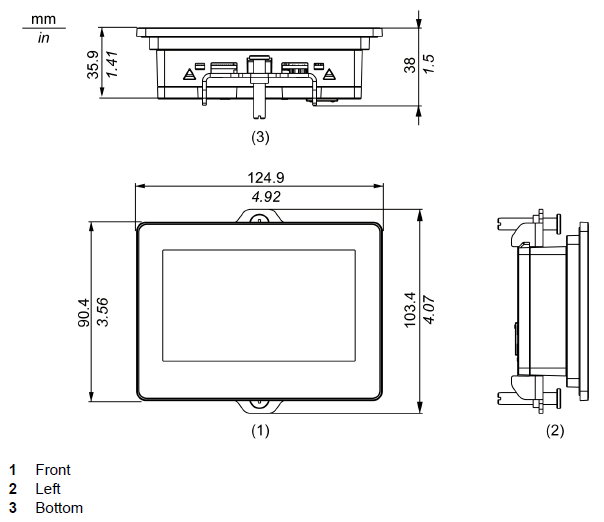 proface hmi dimensions 4 1