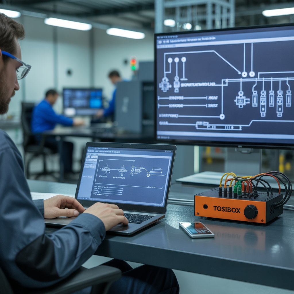 Tosibox secure remote access device ensuring safe connectivity for industrial automation systems
